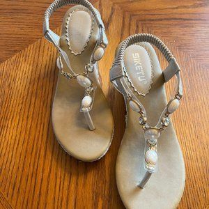 Bohemia Diamond Wedge Sandals